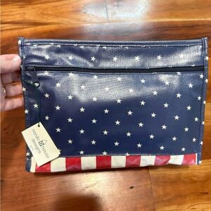 Nordic House designs NYC patriotic cosmetic travel bag